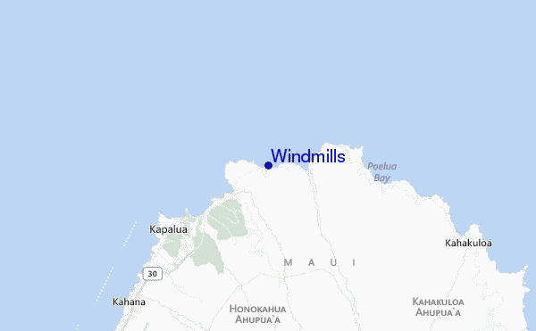 mapa de ubicación de Windmills