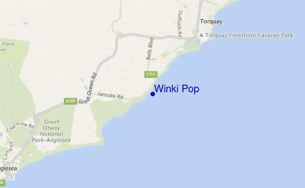 mapa de ubicación de Winki Pop