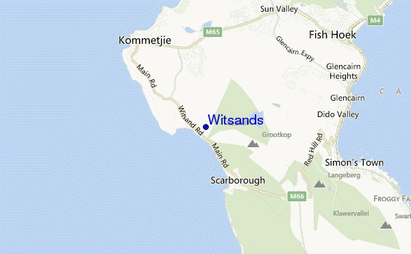 mapa de ubicación de Witsands