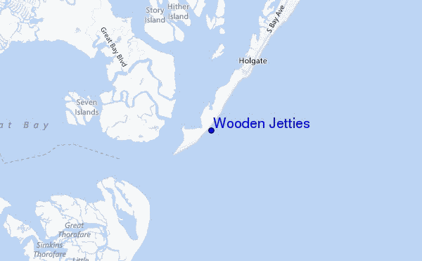 mapa de ubicación de Wooden Jetties