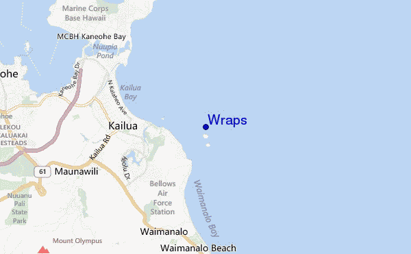 mapa de ubicación de Wraps