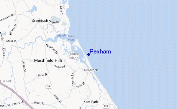 mapa de ubicación de Rexham