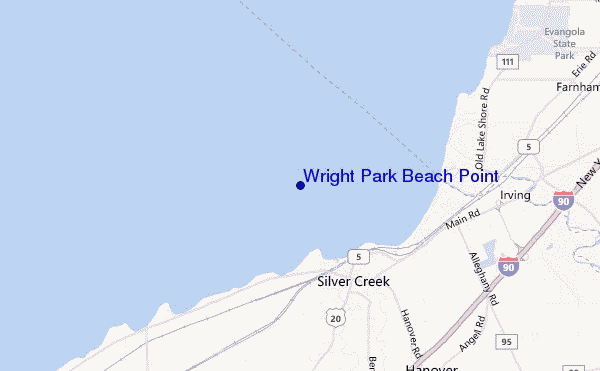 mapa de ubicación de Wright Park Beach Point