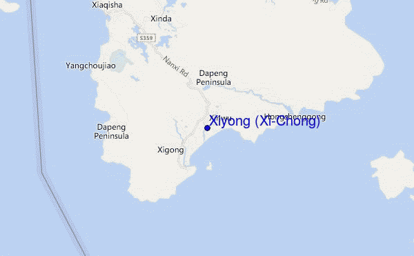 mapa de ubicación de Xiyong (Xi-Chong)