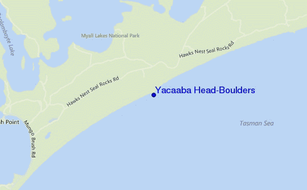 mapa de ubicación de Yacaaba Head-Boulders