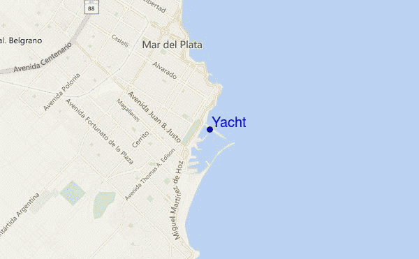 mapa de ubicación de Yacht