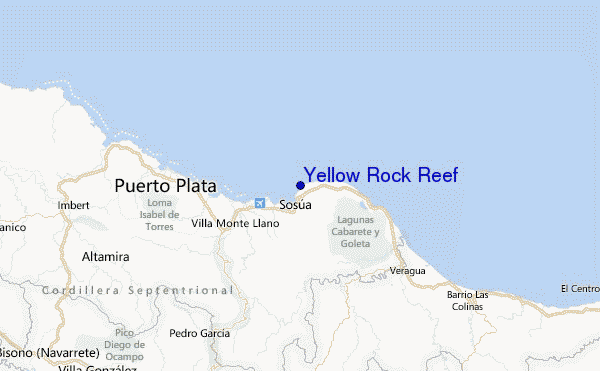 Yellow Rock Reef Location Map