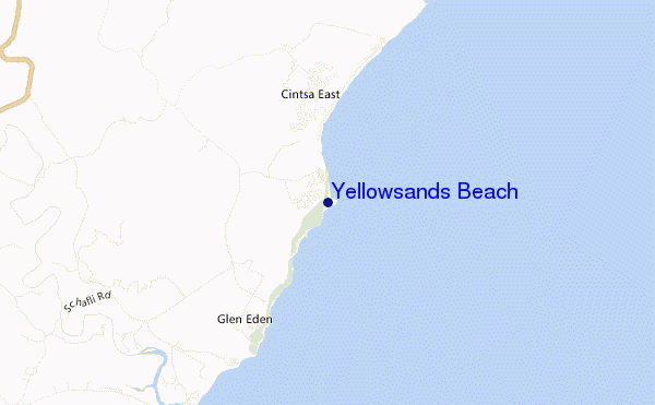 mapa de ubicación de Yellowsands Beach