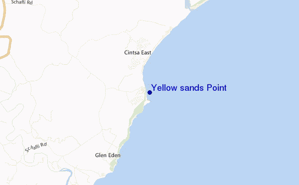 mapa de ubicación de Yellow sands Point