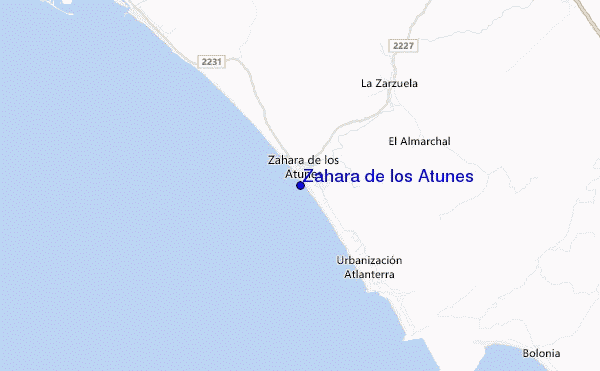 mapa de ubicación de Zahara de los Atunes