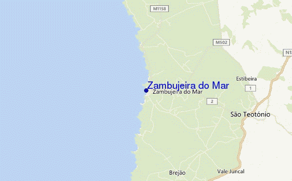 mapa de ubicación de Zambujeira do Mar
