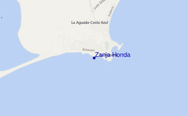 mapa de ubicación de Zanja Honda