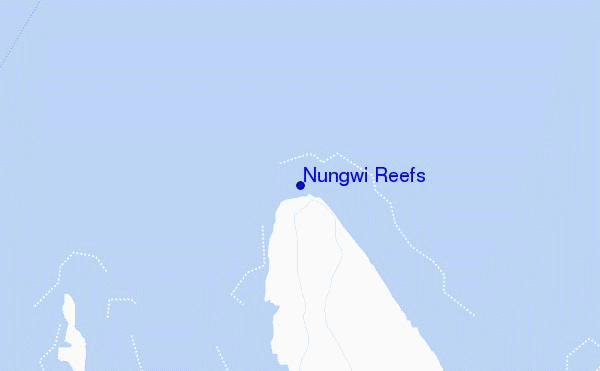 mapa de ubicación de Nungwi Reefs