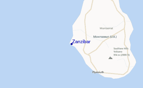 mapa de ubicación de Zanzibar