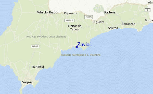 mapa de ubicación de Zavial