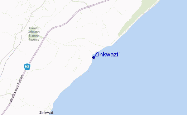 mapa de ubicación de Zinkwazi
