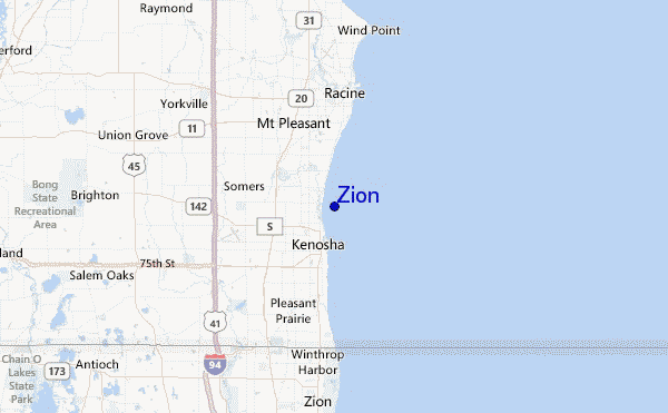 Zion Location Map