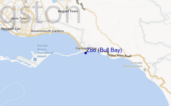 mapa de ubicación de Zoo (Bull Bay)