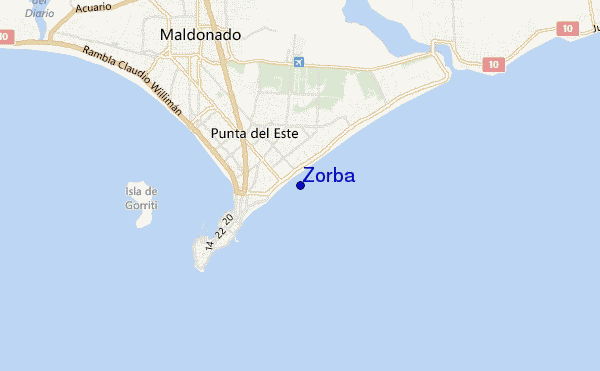 mapa de ubicación de Zorba