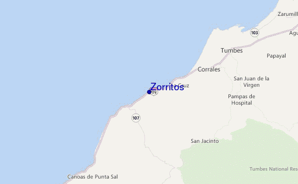 Zorritos Location Map