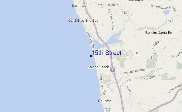 mapa de ubicación de 15th Street