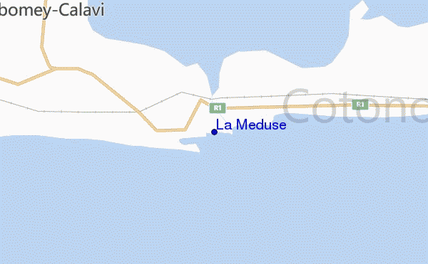 mapa de ubicación de La Meduse