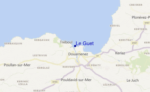 mapa de ubicación de Le Guet