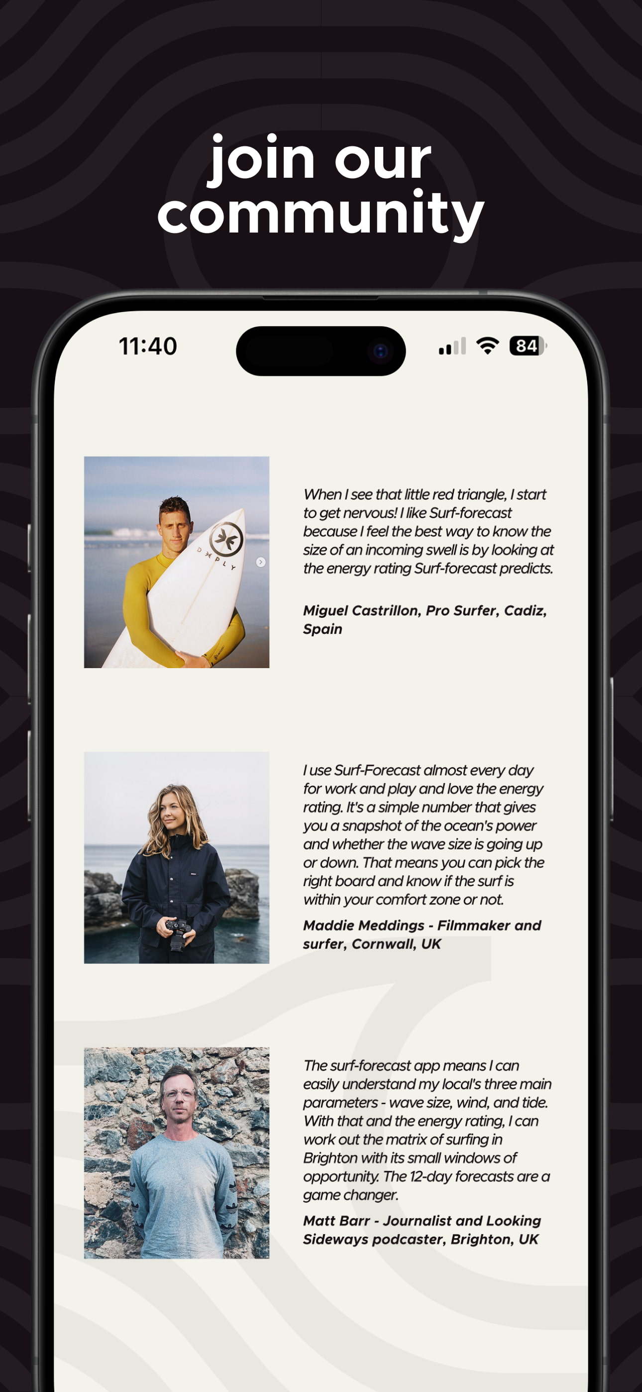 Captura de pantalla de la aplicación de pronóstico de surf 10