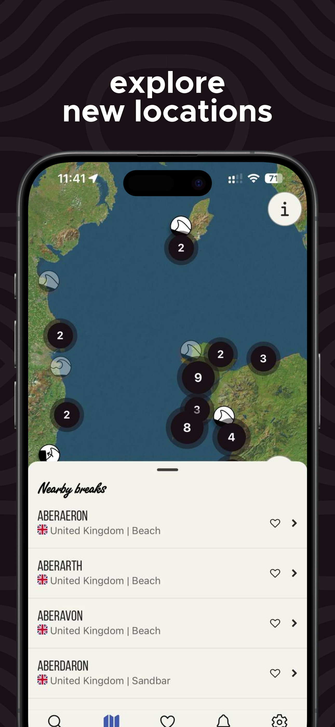 Captura de pantalla de la aplicación de pronóstico de surf 9