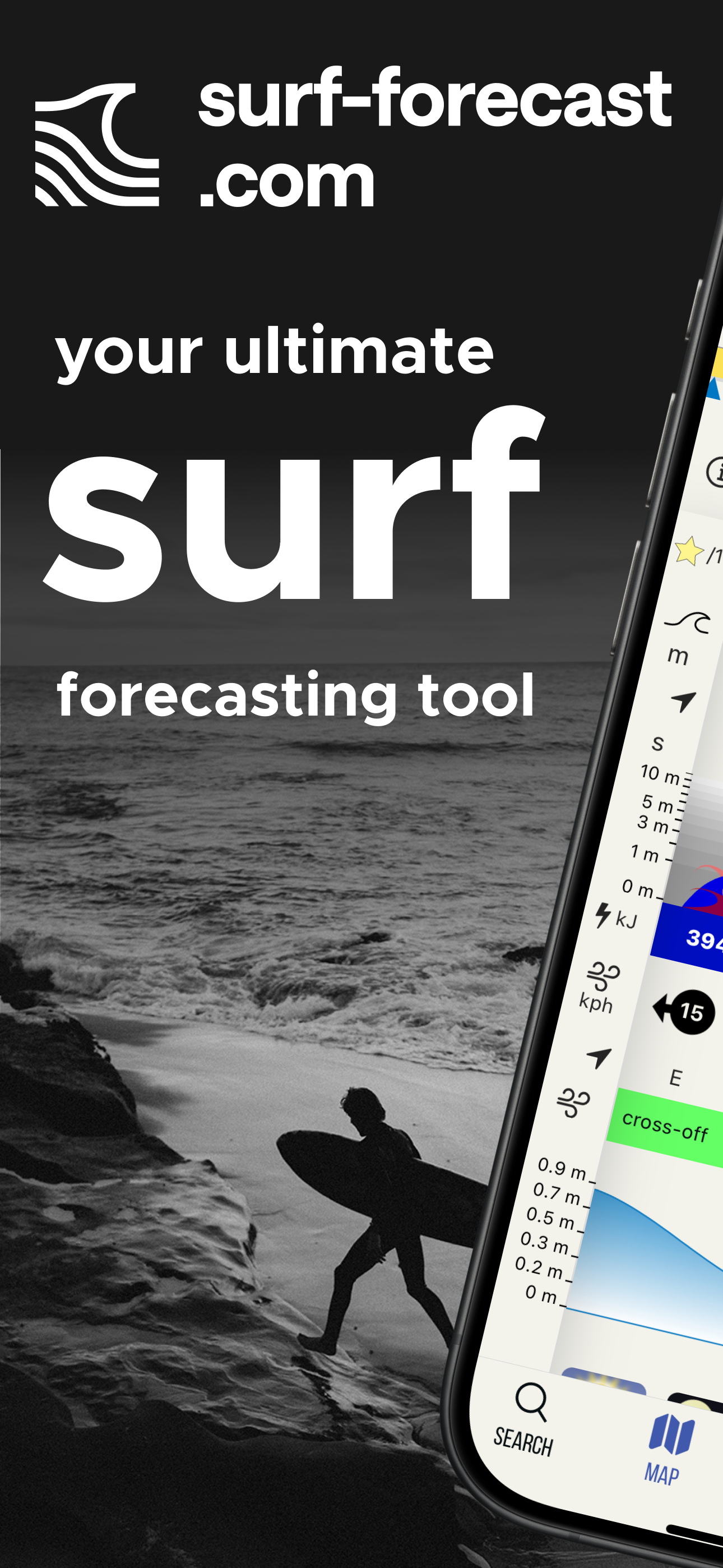 Captura de pantalla de la aplicación de pronóstico de surf 1