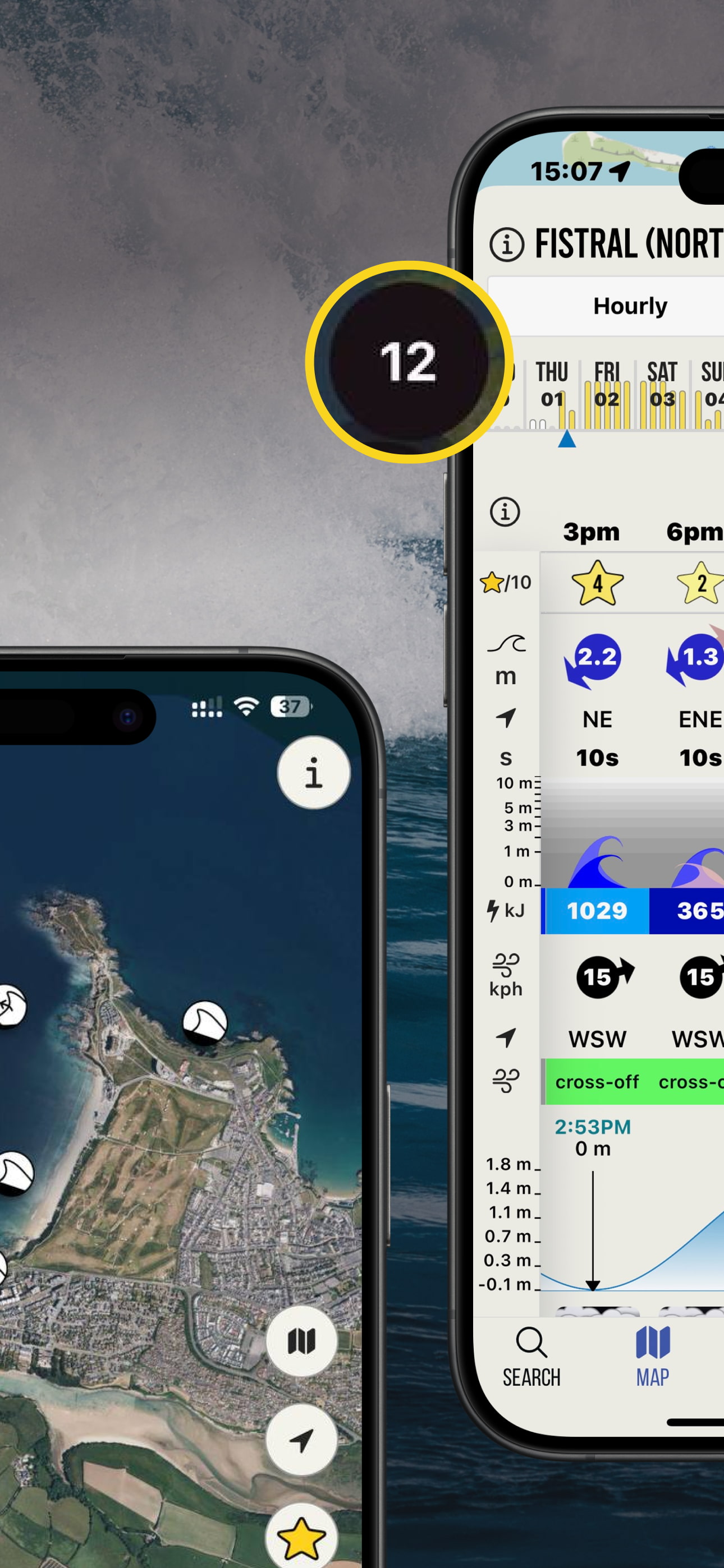 Captura de pantalla de la aplicación de pronóstico de surf 2