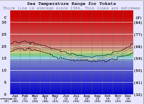 Tokata Gráfico de Temperatura del Mar