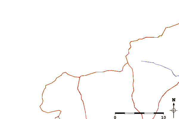 Carreteras y ríos cerca de Aber Wrac'h Point