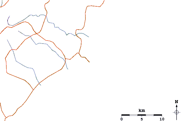 Carreteras y ríos cerca de Acropolis (Lindos Rhodos)