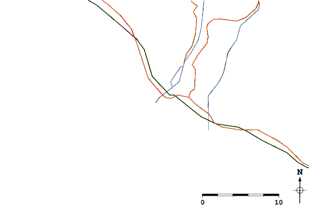 Carreteras y ríos cerca de Adler - Mzymta River