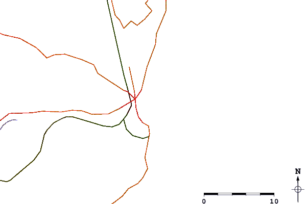 Carreteras y ríos cerca de Alfonsina (Mar del Plata)