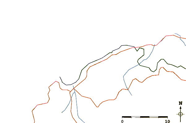 Carreteras y ríos cerca de Algajola