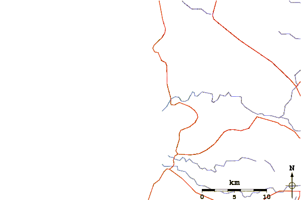 Carreteras y ríos cerca de Algarrobo