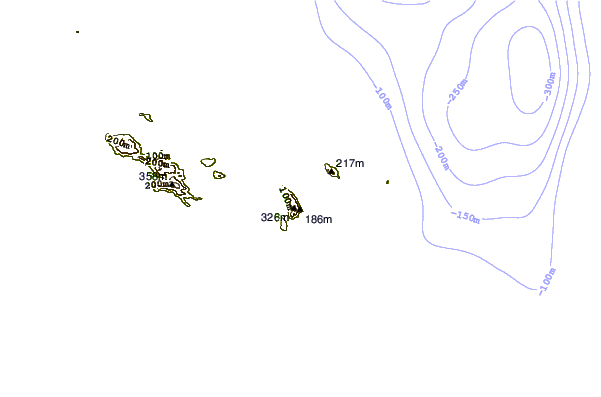 Costa alrededor de  Anse Banane
