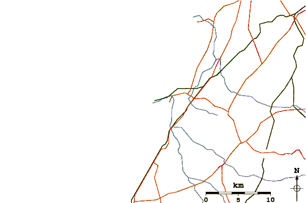 Carreteras y ríos cerca de Ashdod -Hshover (Port)