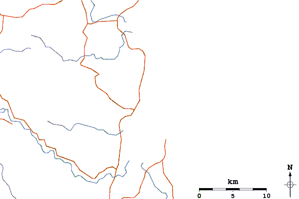 Carreteras y ríos cerca de Asling's Beach