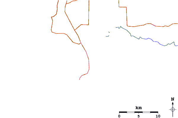 Carreteras y ríos cerca de Augusta Rivermouth