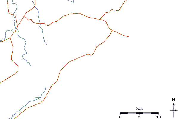 Carreteras y ríos cerca de Back Bommie