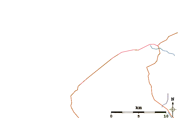 Carreteras y ríos cerca de Back Strands