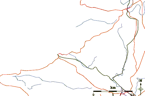 Carreteras y ríos cerca de Baie de Douarnenez
