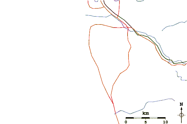Carreteras y ríos cerca de Baja Malibu