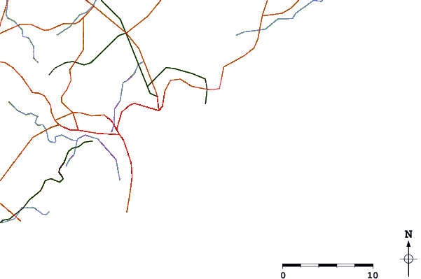 Carreteras y ríos cerca de Bar Beach