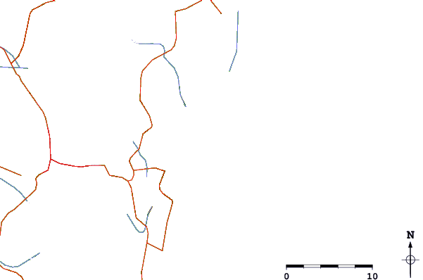 Carreteras y ríos cerca de Barra da Lagoa