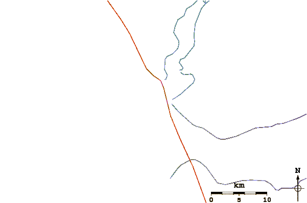 Carreteras y ríos cerca de Barra da Cuanza