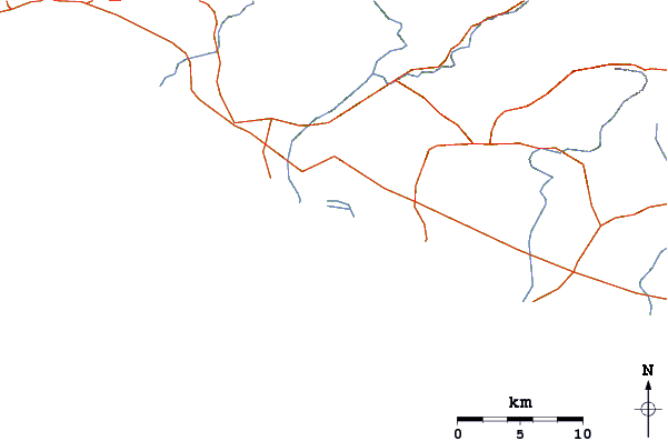 Carreteras y ríos cerca de Barra de Colotepec